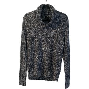 A/X Armani Exchange Women White Navy blue Sweater Small Long Sleeves